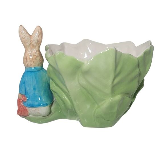 Beatrix Potter Flower Pot Planter Peter Rabbit Lettuce 1998 Easter Teleflora - Picture 3 of 9